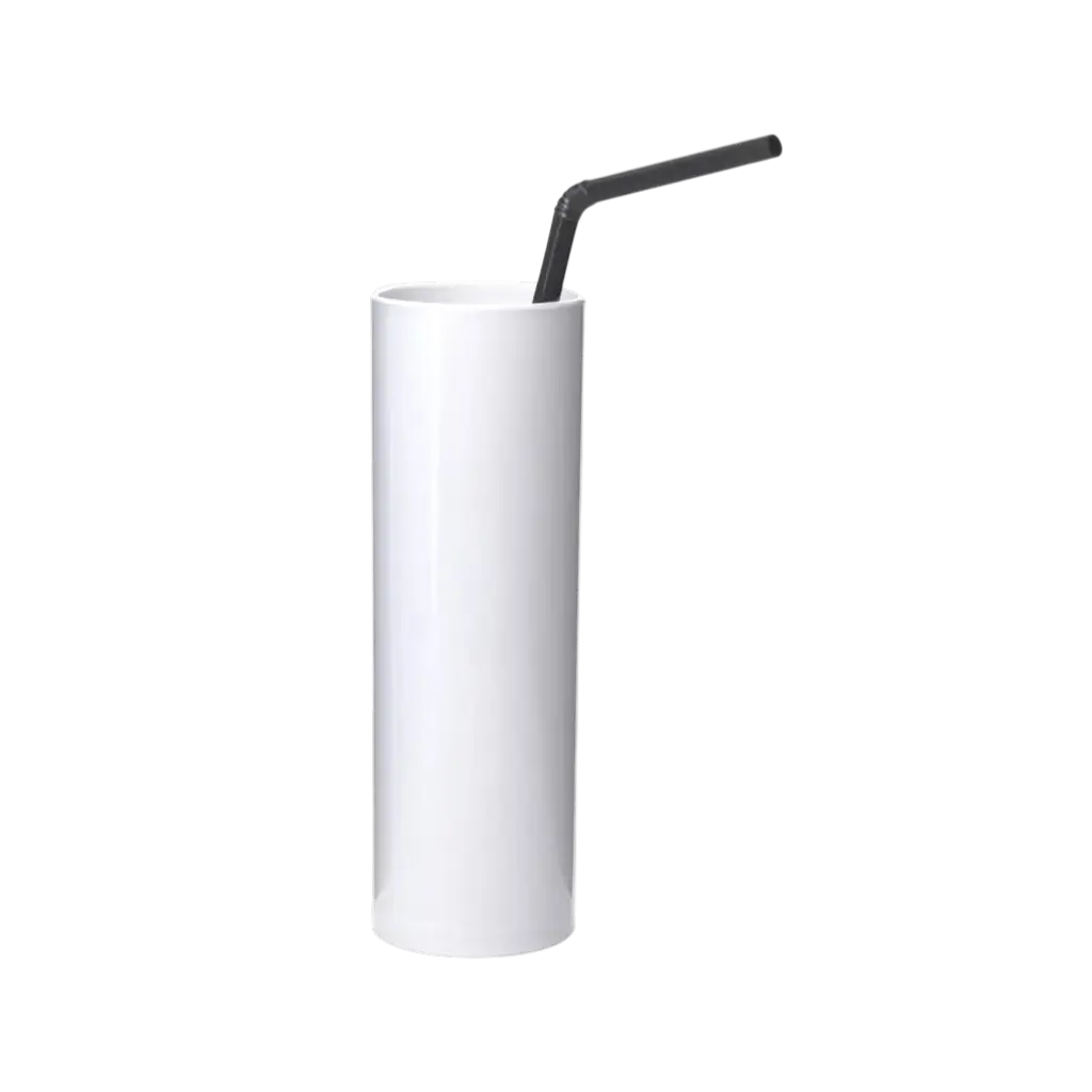 Reusable PP Cocktail Straw - Black 20cm/ø8mm (SET OF 250)