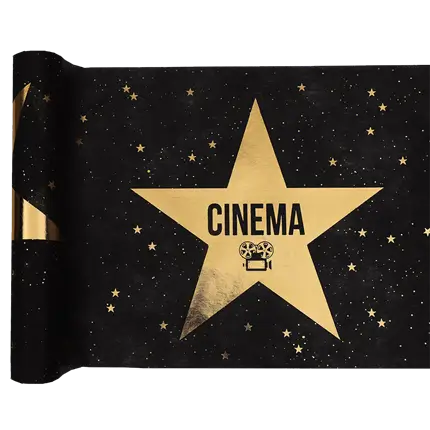 Hollywood table runner Black and Gold - 5m*30cm