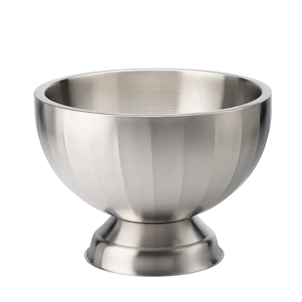 Satin stainless steel isothermal wine bucket & punch bowl - 37 cm