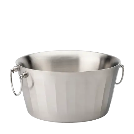 Isothermal ice tray in satin-finish stainless steel - For bottles and drinks - 37 cm