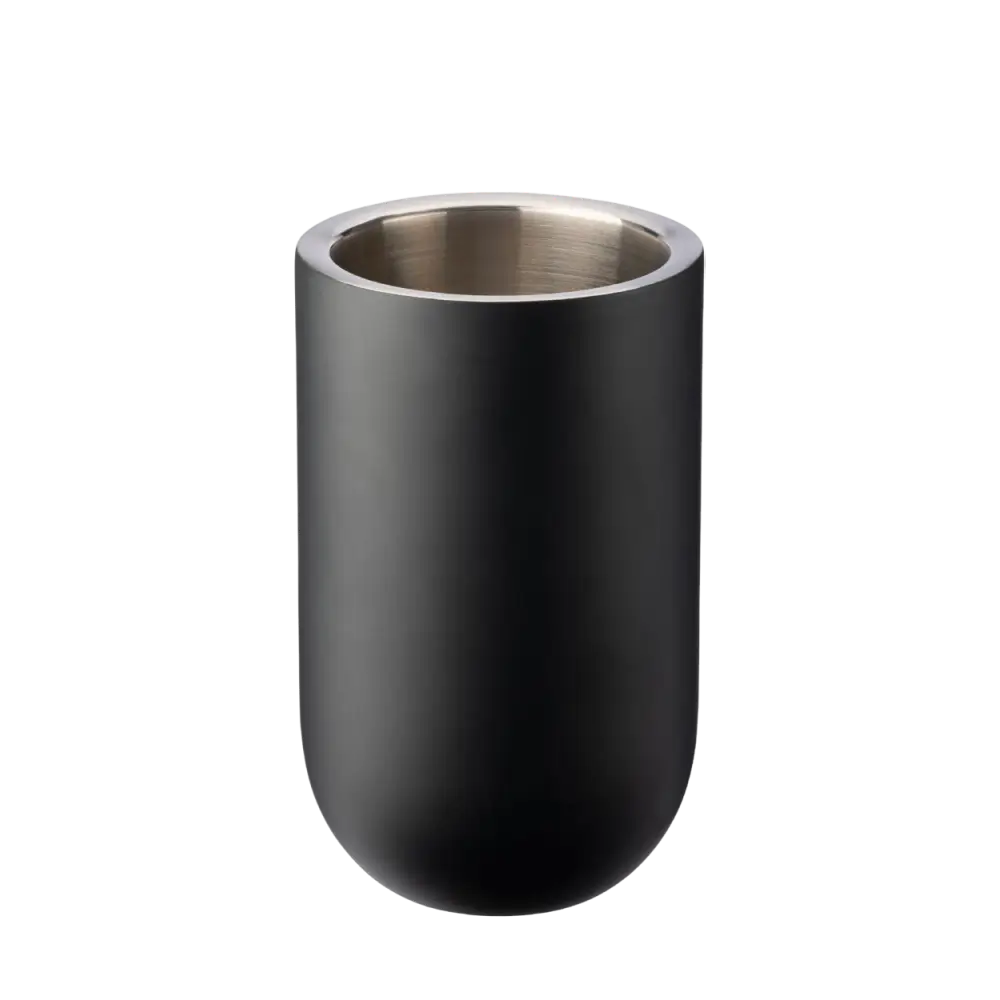 Isothermal wine cooler in matt black stainless steel - 1 bottle 20 x 12 cm