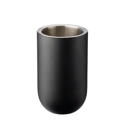 Isothermal wine cooler in matt black stainless steel - 1 bottle 20 x 12 cm