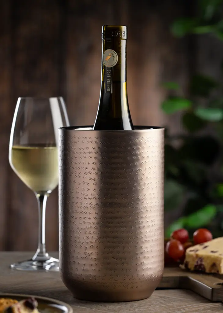 Isothermal wine cooler in copper stainless steel - 1 bottle 20 x 12 cm