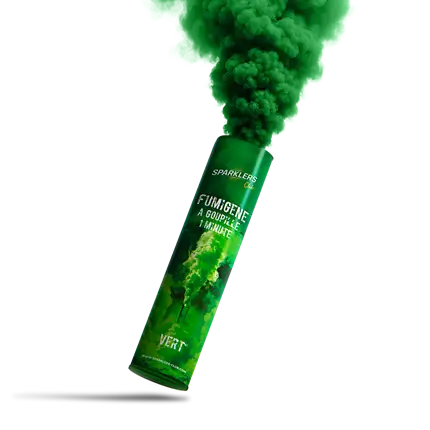 Hand-held smoke 1 minute green