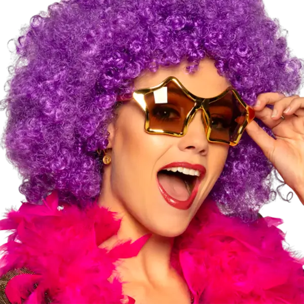 Gold star-shaped party glasses – Pack of 2