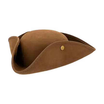 Tricorn pirate hat Charles with leather look – 58 cm