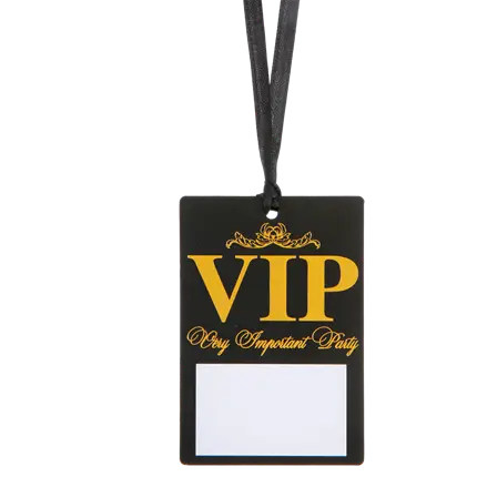 Black & Gold VIP place cards - Set of 10