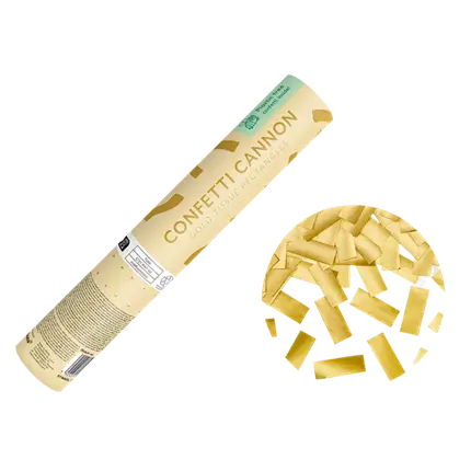 Confetti Cannon - Biodegradable Gold Metallic - 20 cm