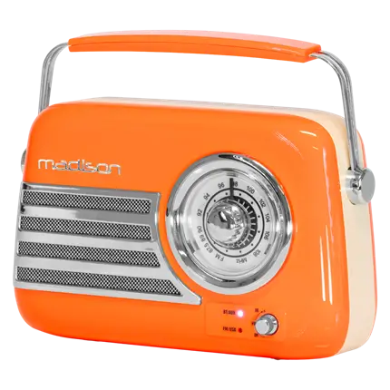 Vintage Standalone Radio with Bluetooth USB & FM 30W Orange