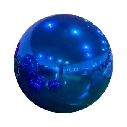 Blue Inflatable Mirror Ball 60cm - Reusable decoration