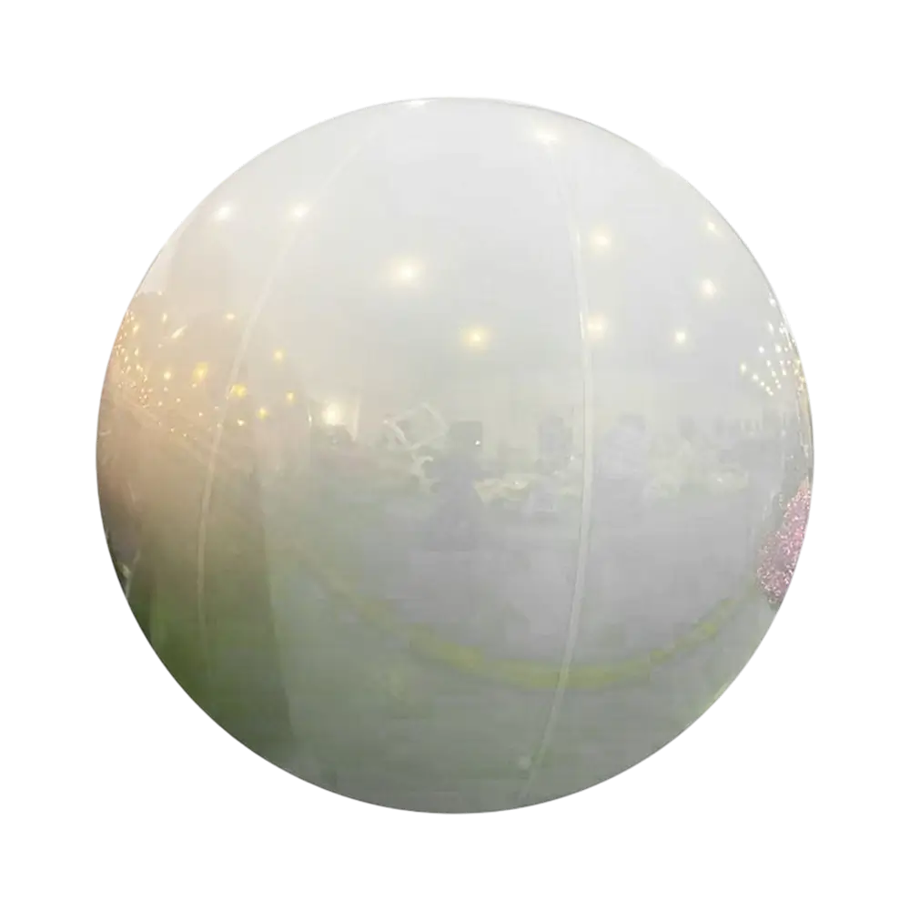 White Inflatable Mirror Ball 90cm - Reusable decoration