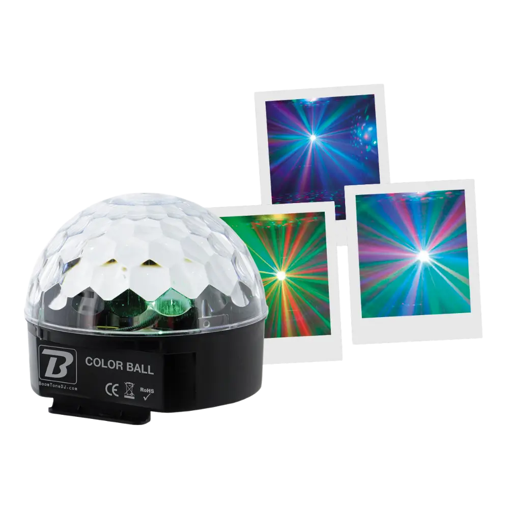 Color Ball" LED light set - RGB 9W, 82 lenses, remote control included