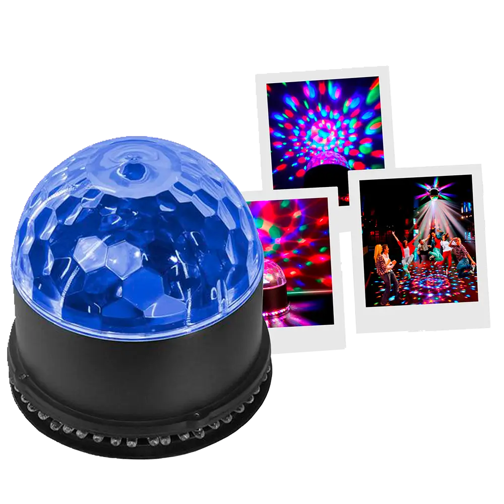 SunBall" LED light set - 48 RGB LEDs, Sun and disco ball effects, auto and audio modes