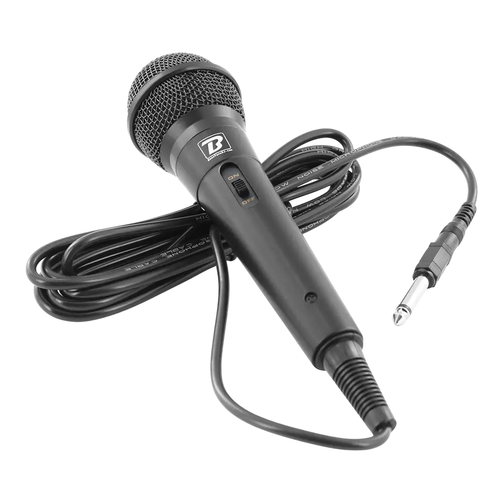 MIC10" dynamic microphone - cardioid, 3 m cable, mini-jack + 6.35 mm adaptor