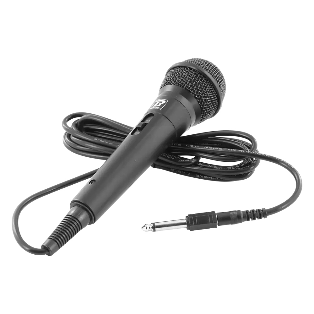 MIC10" dynamic microphone - cardioid, 3 m cable, mini-jack + 6.35 mm adaptor