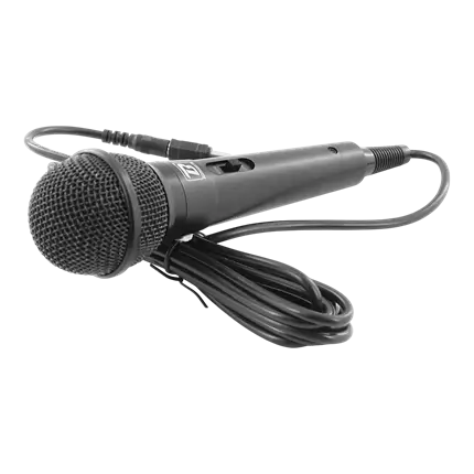 MIC10 dynamic microphone - cardioid, 3 m cable, mini-jack + 6.35 mm adaptor