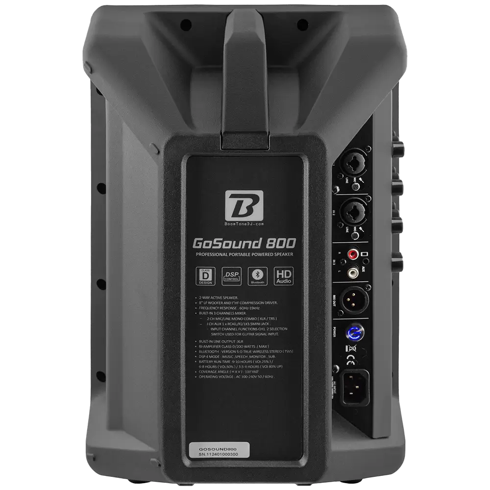 GoSound 800" portable speaker - 100W RMS, Bluetooth 5.0, DSP 4 modes, 4h battery