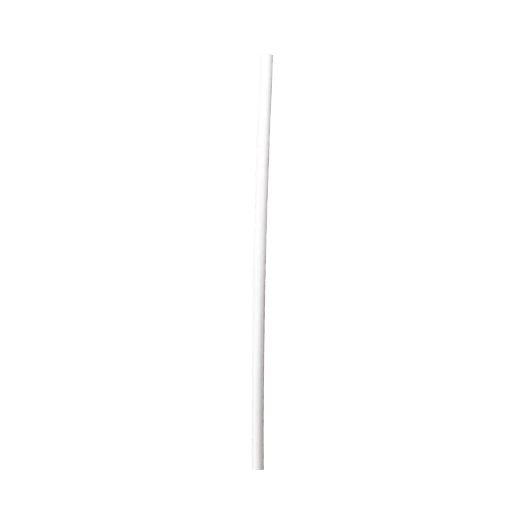 White PP recyclable straw 20cm ø 6mm - Food-safe and reusable (Pack of 250)