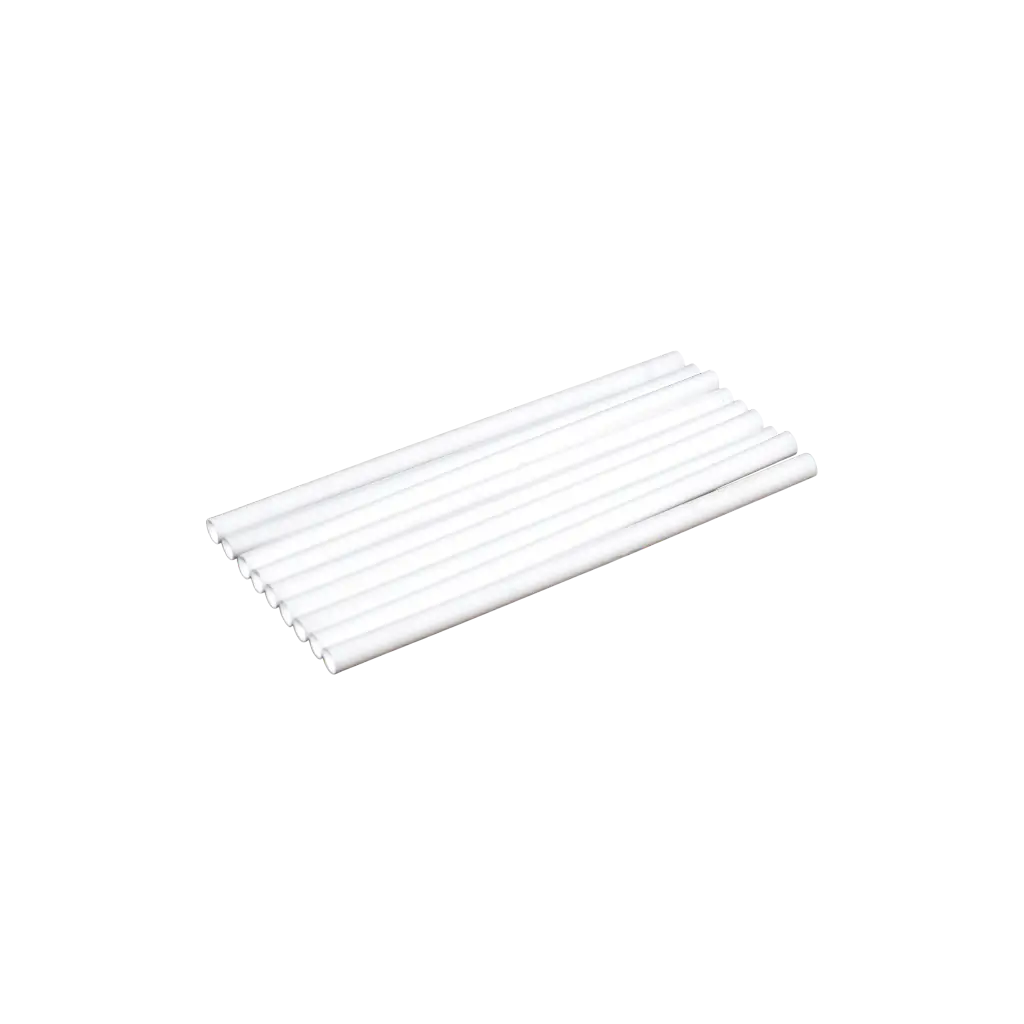 Small" recyclable white PP Cocktail straw 15cm ø 8mm - Food-safe and reusable (pack of 250)