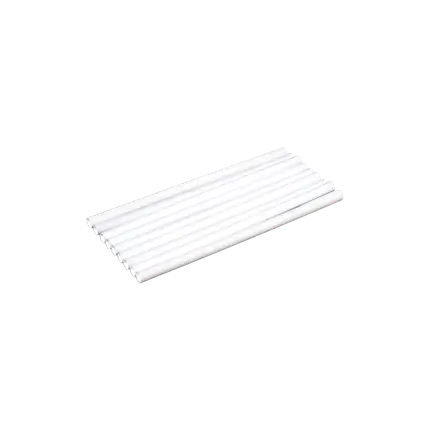 Small recyclable white PP Cocktail straw 15cm ø 8mm - Food-safe and reusable (pack of 250)
