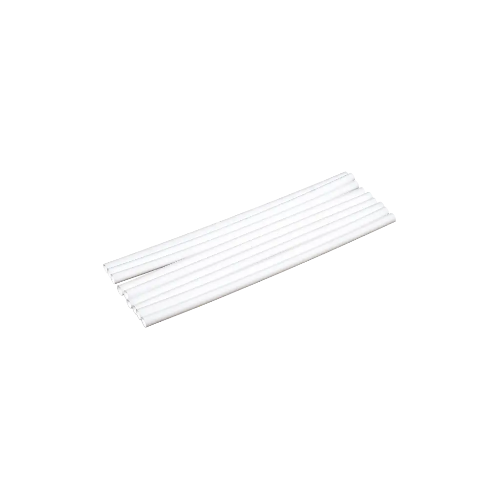 White PP recyclable Cocktail straw 20cm ø 8mm - Food-safe and reusable (Pack of 250)