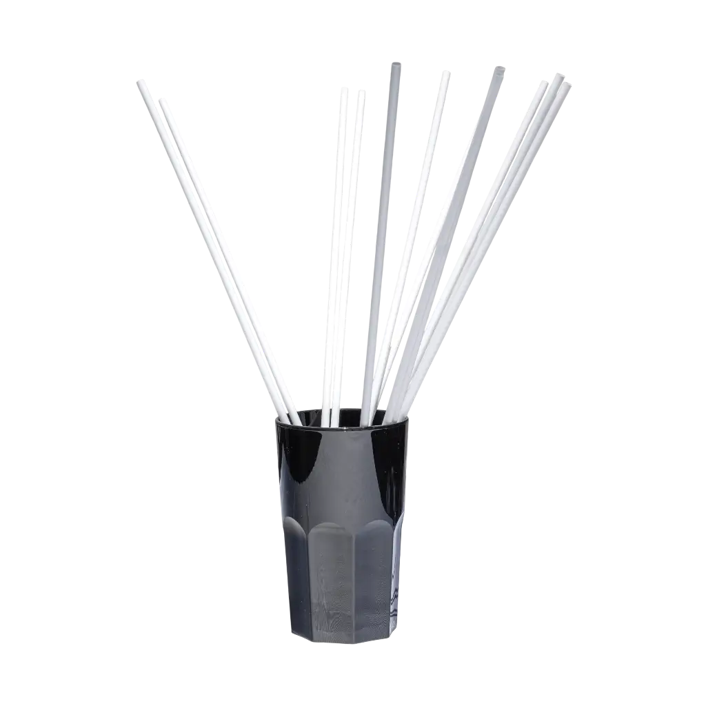 Giant XXL white PP recyclable straw 40cm ø 8mm - Food certified and reusable (Pack of 100)