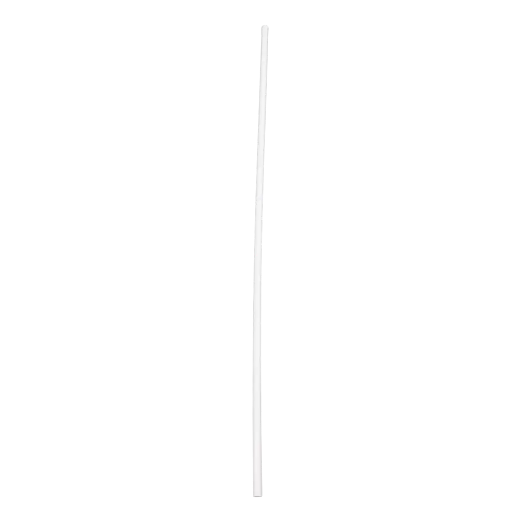 Giant XXL white PP recyclable straw 40cm ø 8mm - Food certified and reusable (Pack of 100)