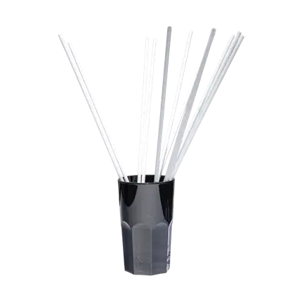 Giant XXL white PP recyclable straw 40cm ø 8mm - Food certified and reusable (Pack of 100)