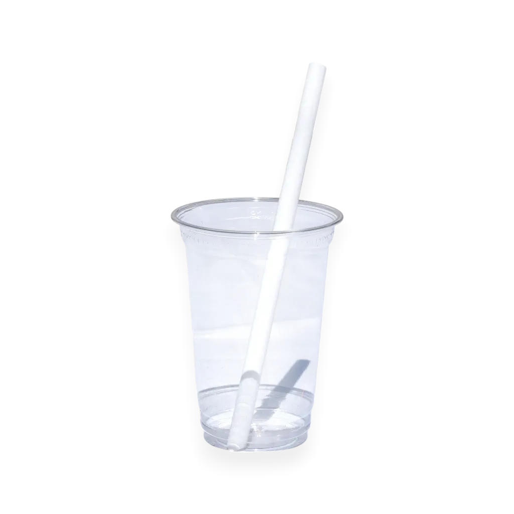 Bubble Tea straw in white recyclable PP 23cm ø 12mm - Food-certified and reusable (pack of 100)