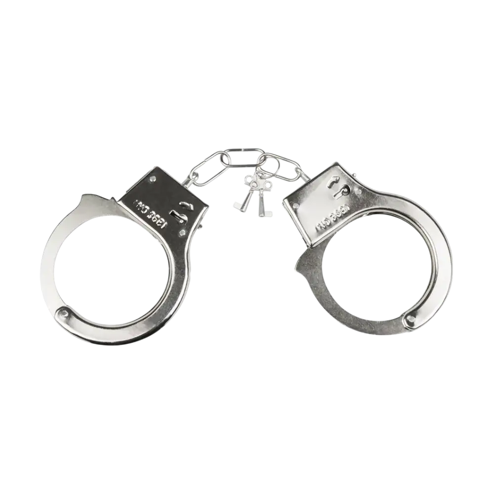 Metal handcuffs with keys - Police disguise