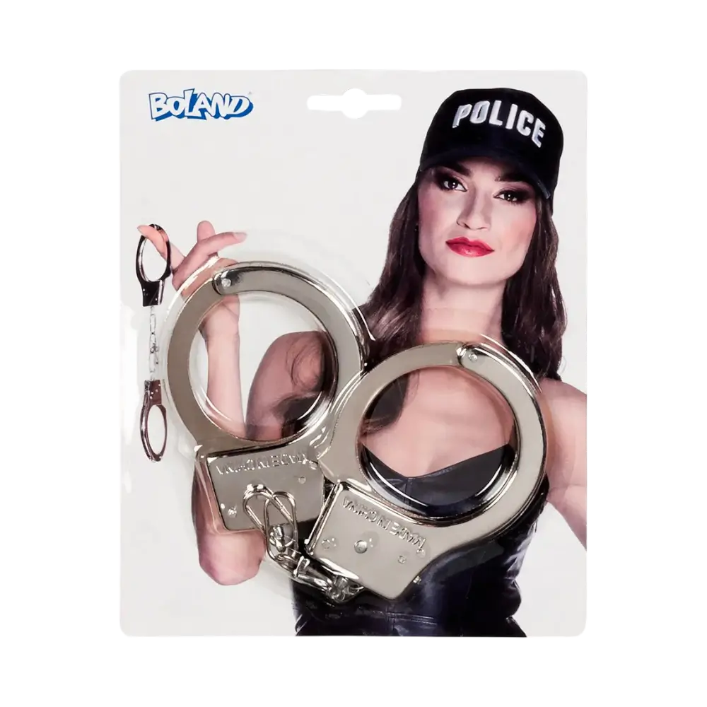 Metal handcuffs with keys - Police disguise