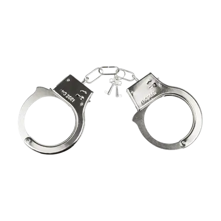 Metal handcuffs with keys - Police disguise