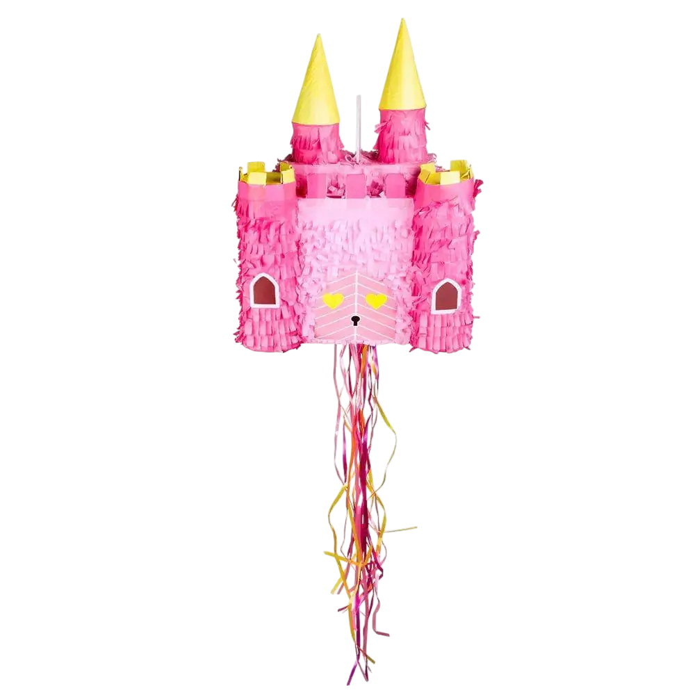 Piñata pull-along princess castle - Pink 40 cm