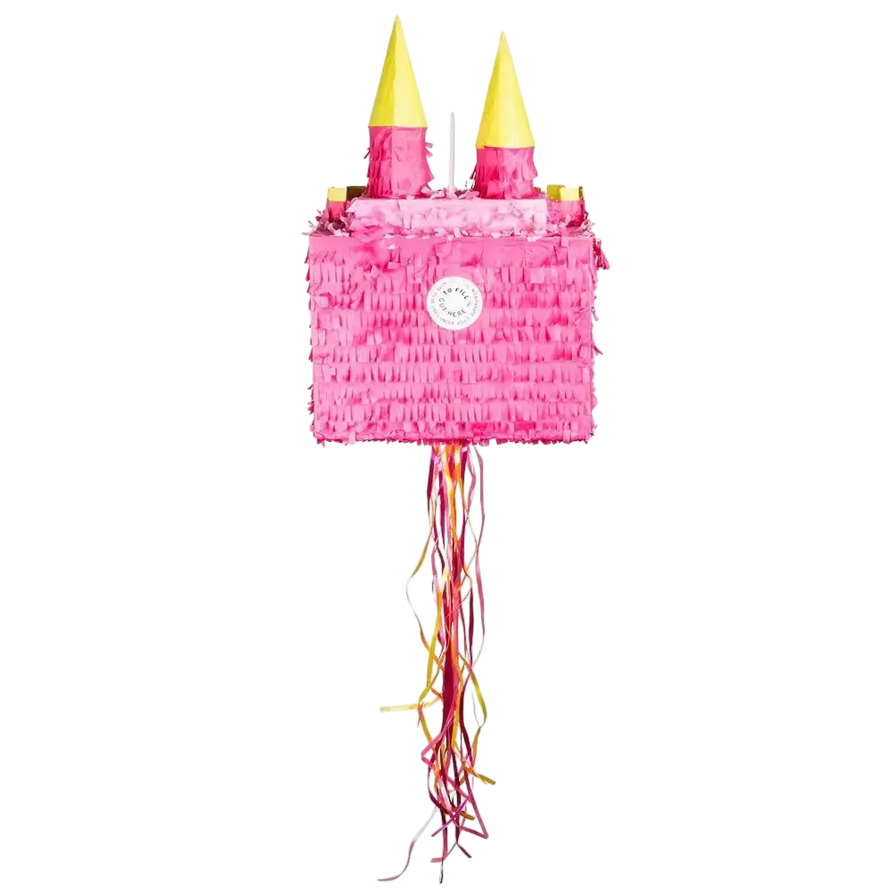 Piñata pull-along princess castle - Pink 40 cm