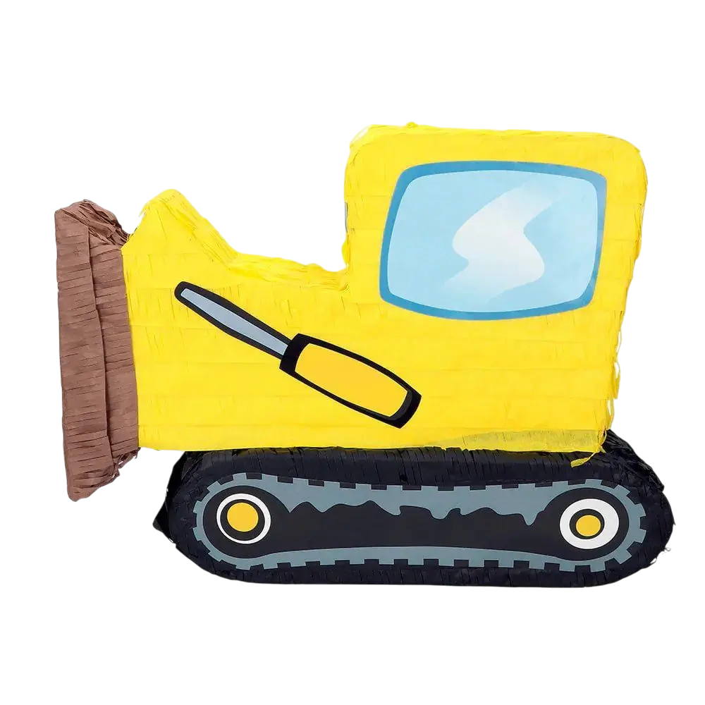 Piñata Bulldozer yellow- To knock - 45 cm