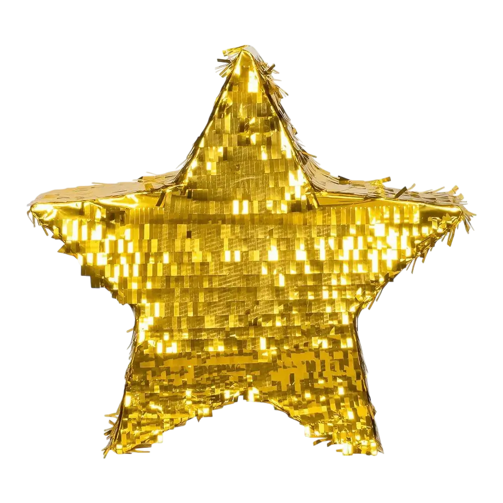 Piñata golden star - To knock - 44 cm