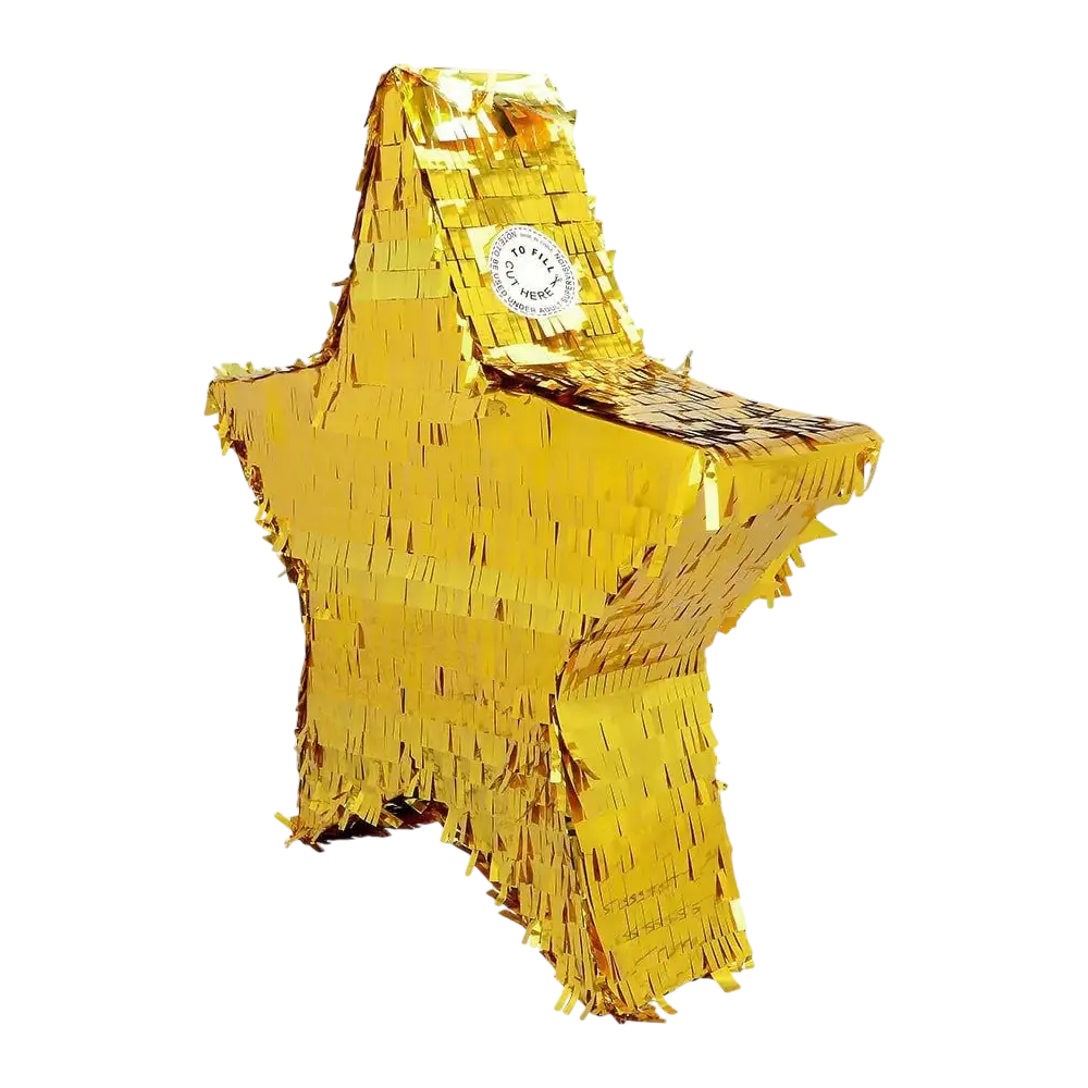 Piñata golden star - To knock - 44 cm