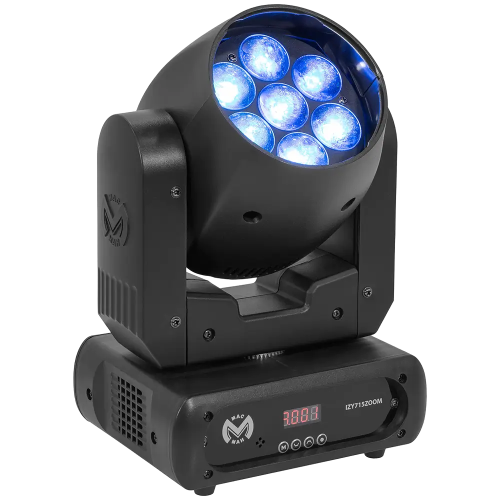 Professional LED wash head, "IZY 715 Zoom" - stroboscope & DMX - Mac Mah