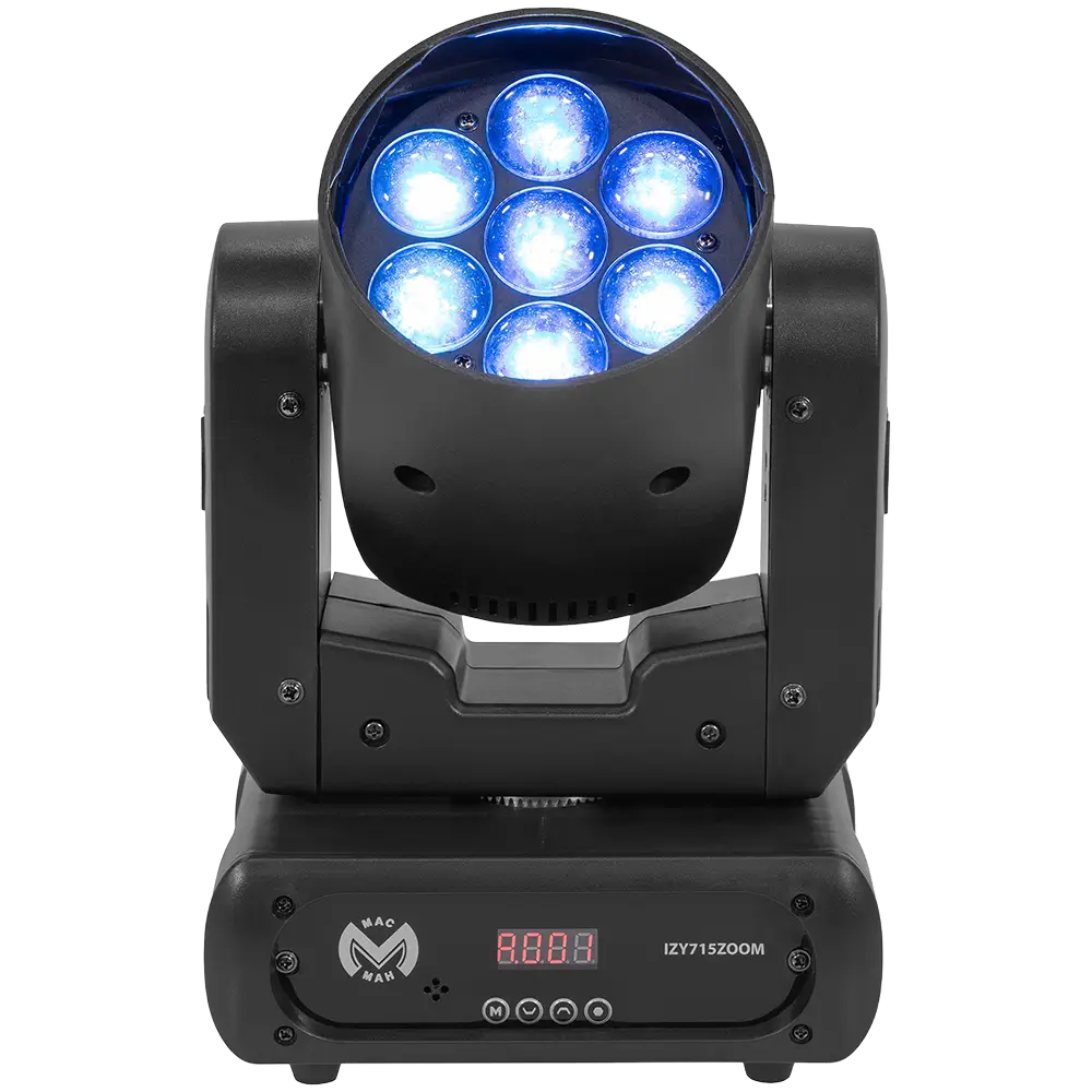 Professional LED wash head, "IZY 715 Zoom" - stroboscope & DMX - Mac Mah