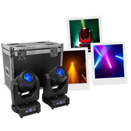 Pack of 2 Aurora 150 BSW beam + spot + wash hybrids with flight case - Mac Mah