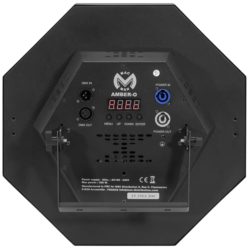 Amber-O" octagonal retro LED effect + RGB DMX - Mac Mah