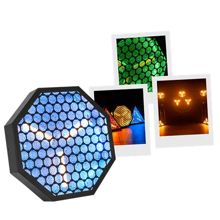 Amber-O octagonal retro LED effect + RGB DMX - Mac Mah