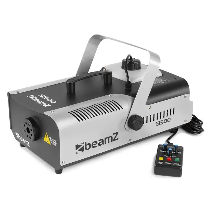 BEAMZ S1500 Smoke Machine with DMX - 1500W + Wired Remote Control with Timer