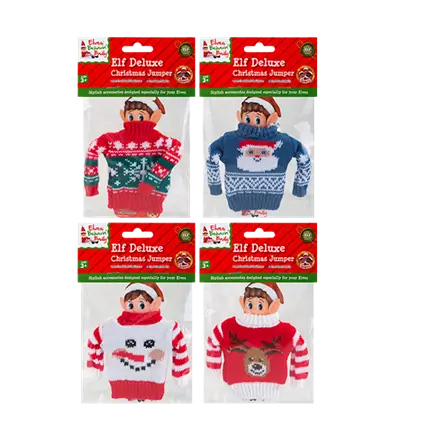 Christmas jumper elf disguise (Set of 4)