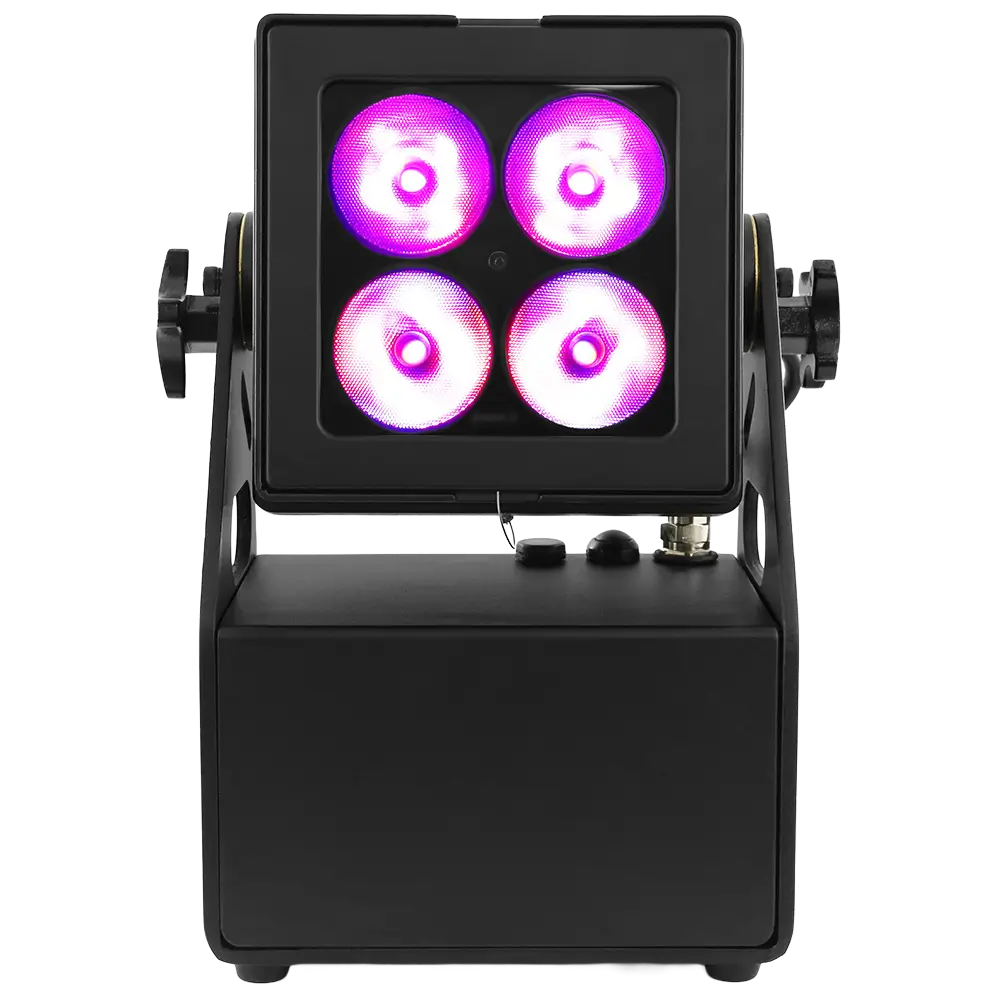 Evolite Tropikolor LED PAR light 4x15W FC - battery-powered IP65 (x6)