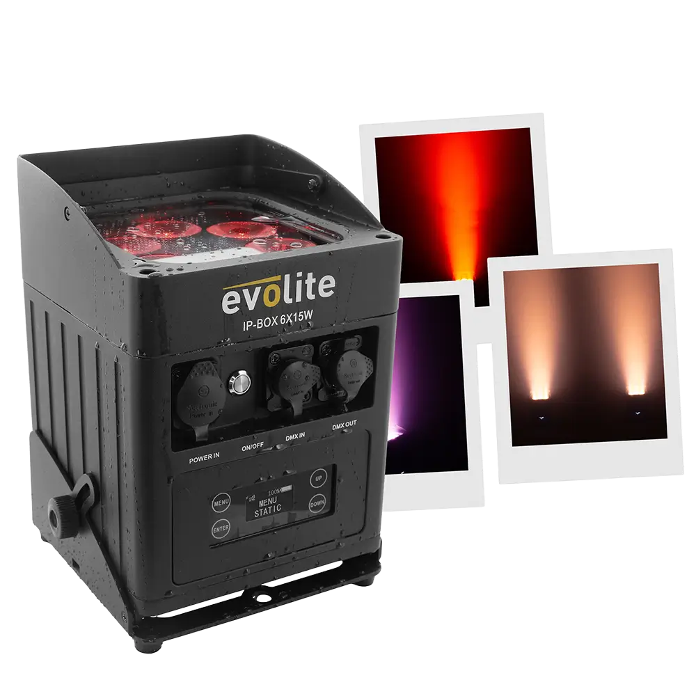 Evolite IP-Box 6×15W waterproof floodlight - LED on battery IP65