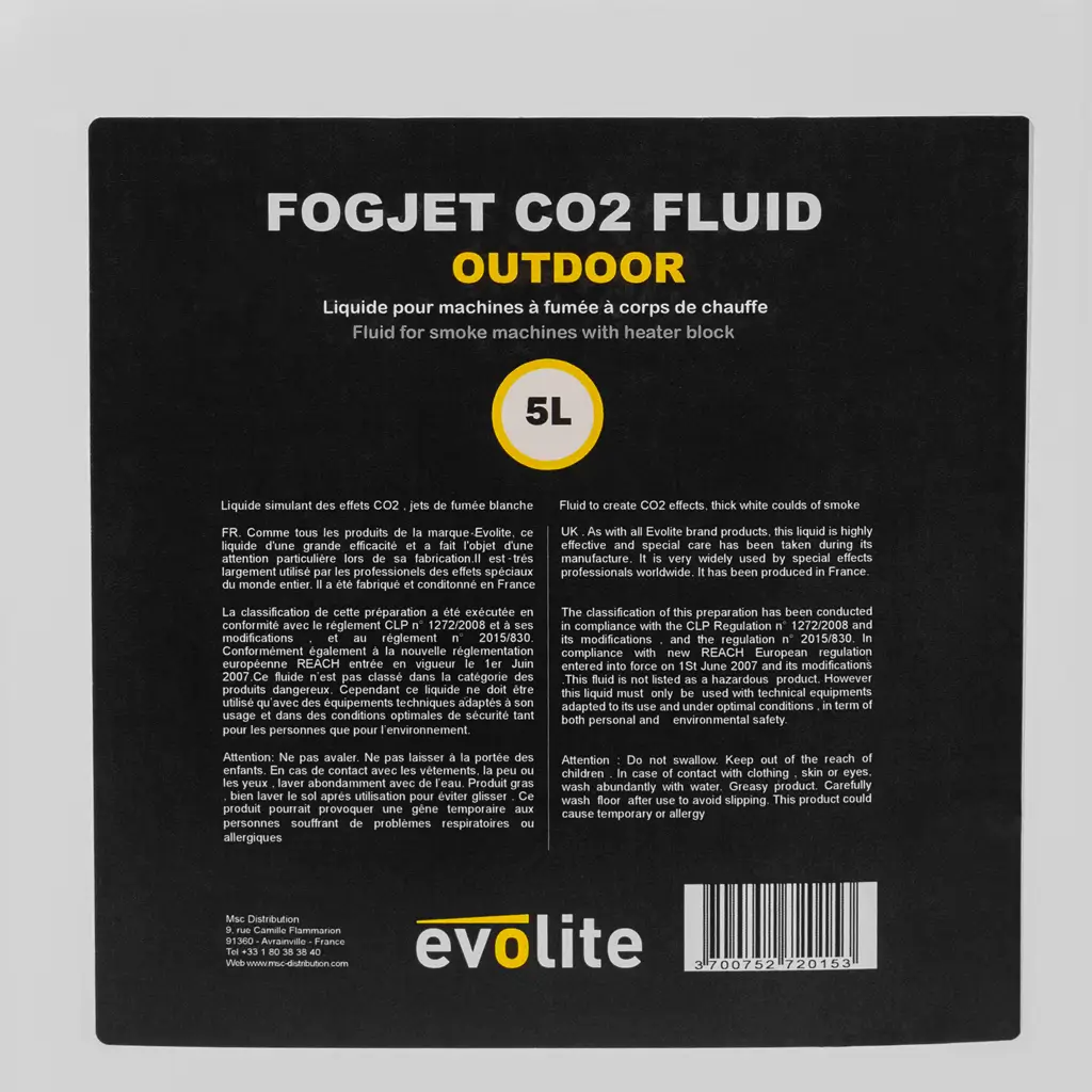 CO2 fog fluid - FogJet CO2 Outdoor Evolite - Outdoor use - 5L canister