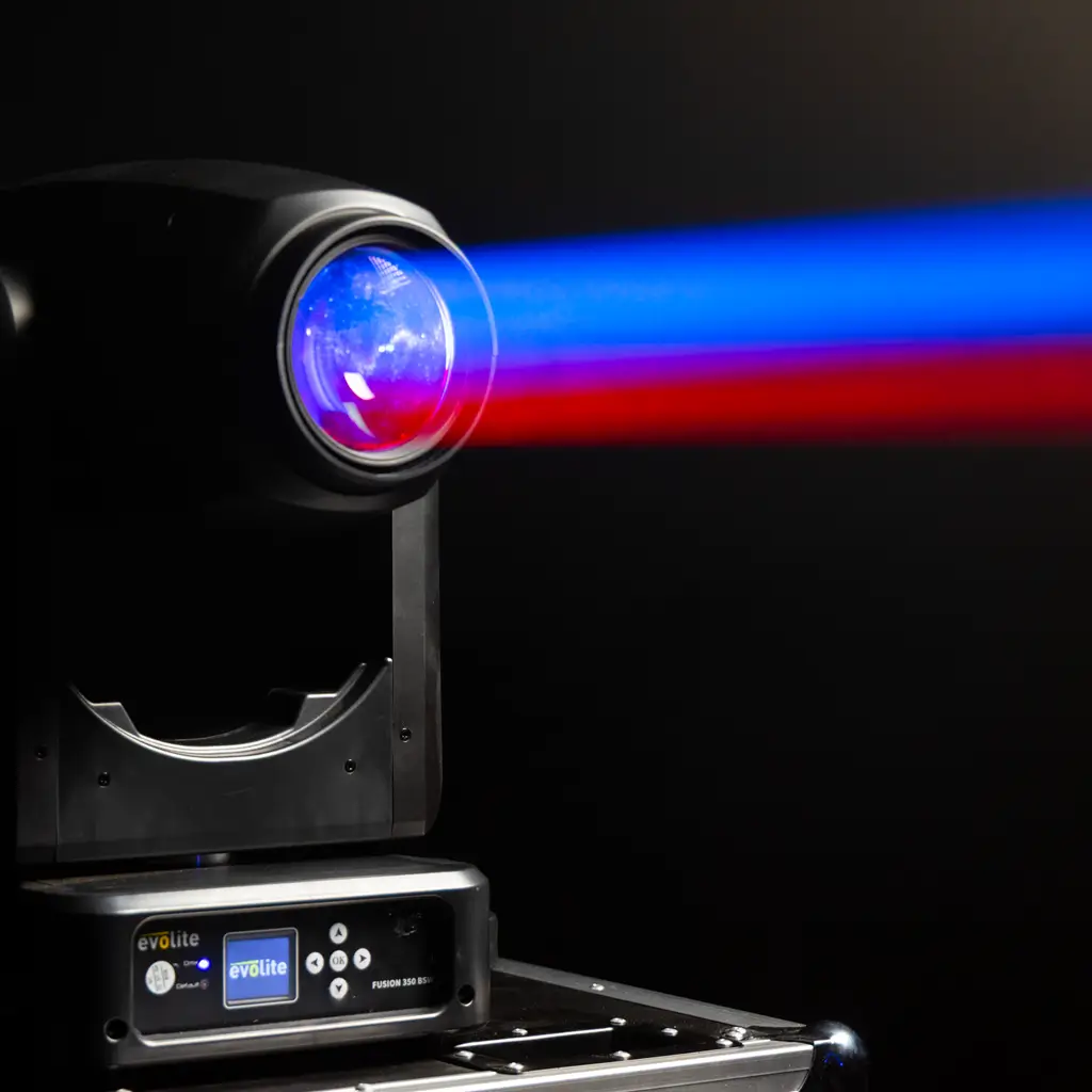 Pack of 2 hybrid floodlights 350 W in flight case - Fusion 350 BSW Set Evolite - Intelligent Beam, Spot & Wash