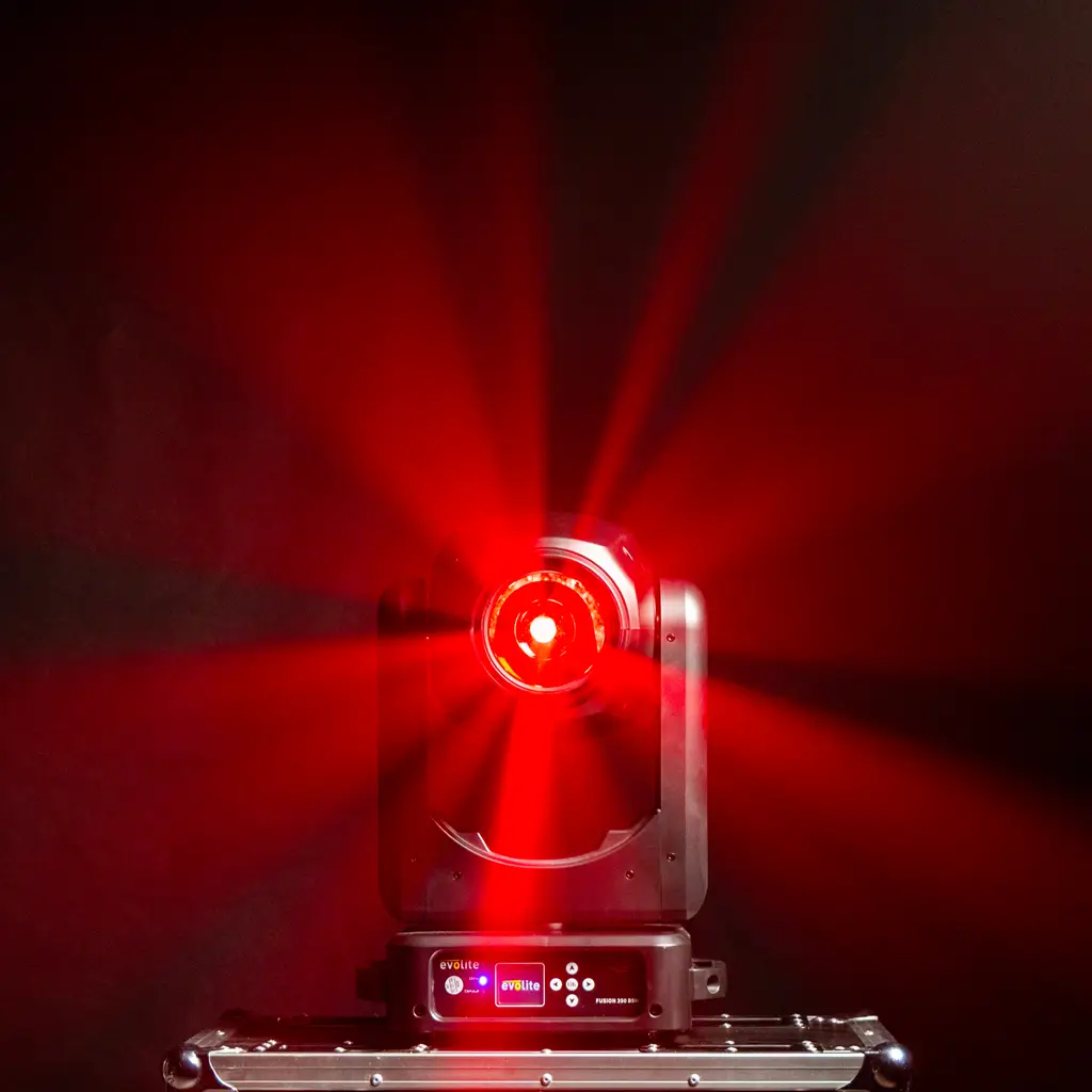Pack of 2 hybrid floodlights 350 W in flight case - Fusion 350 BSW Set Evolite - Intelligent Beam, Spot & Wash