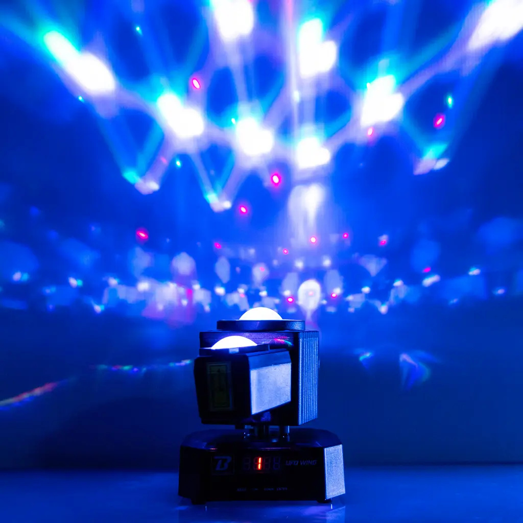 50 W multi-purpose spotlight - UFO Wing BoomTone DJ - LED + LASER + strobe + beams, DMX controllable